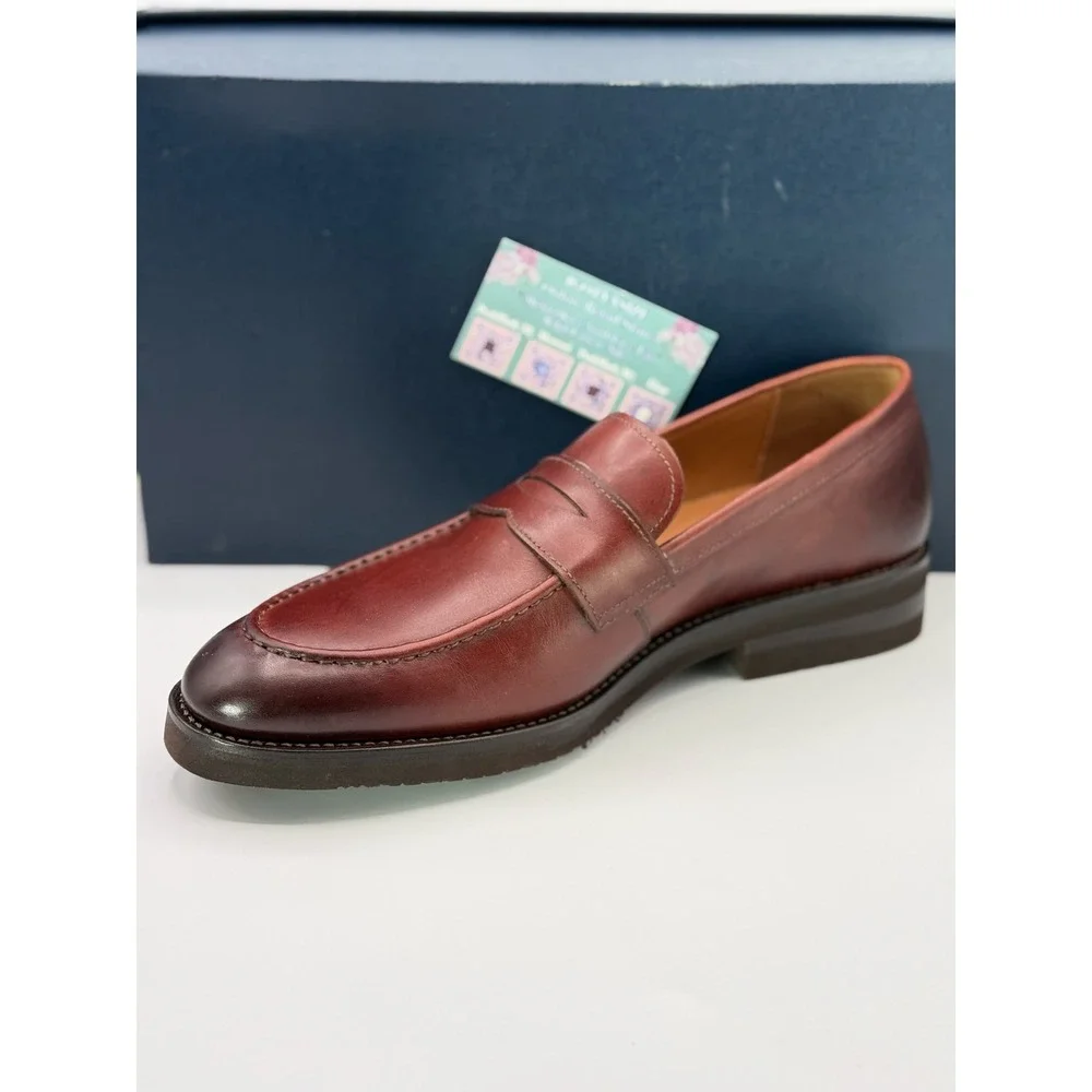 Allen Edmonds Randolph Chili Leather Penny Loafers Mens